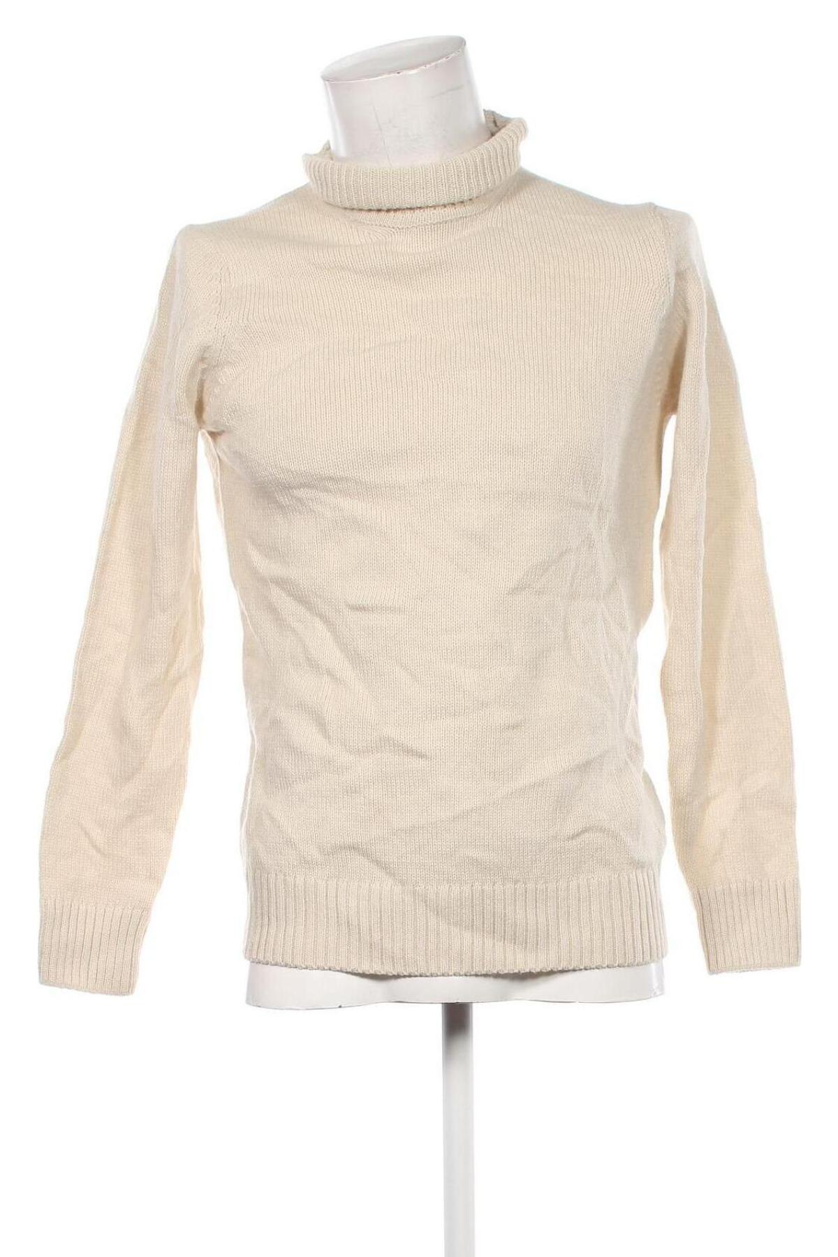 Herrenpullover Piazza Italia, Größe M, Farbe Beige, Preis € 24,99