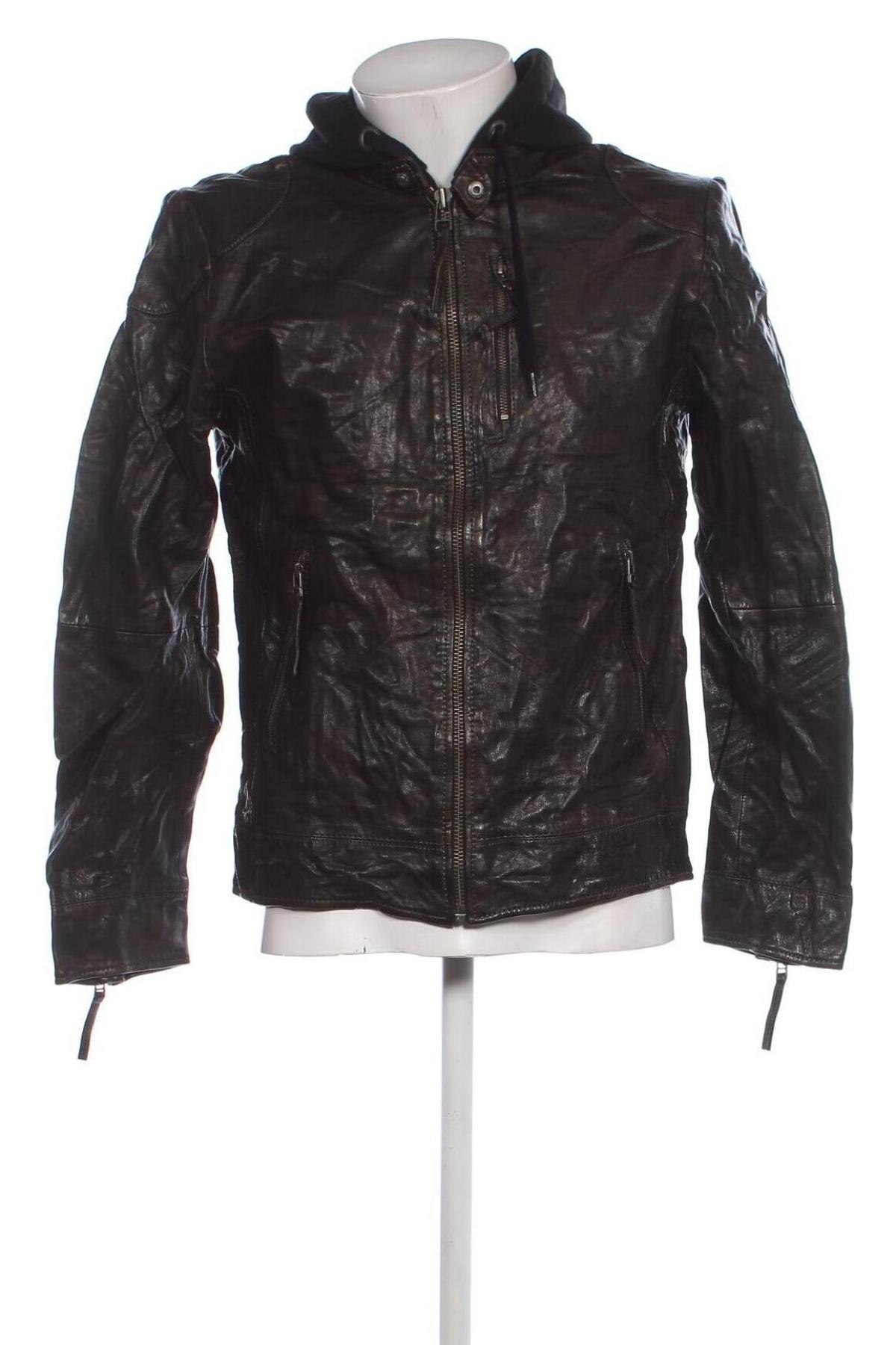 Herren Lederjacke Freaky Nation, Größe M, Farbe Grün, Preis € 157,49