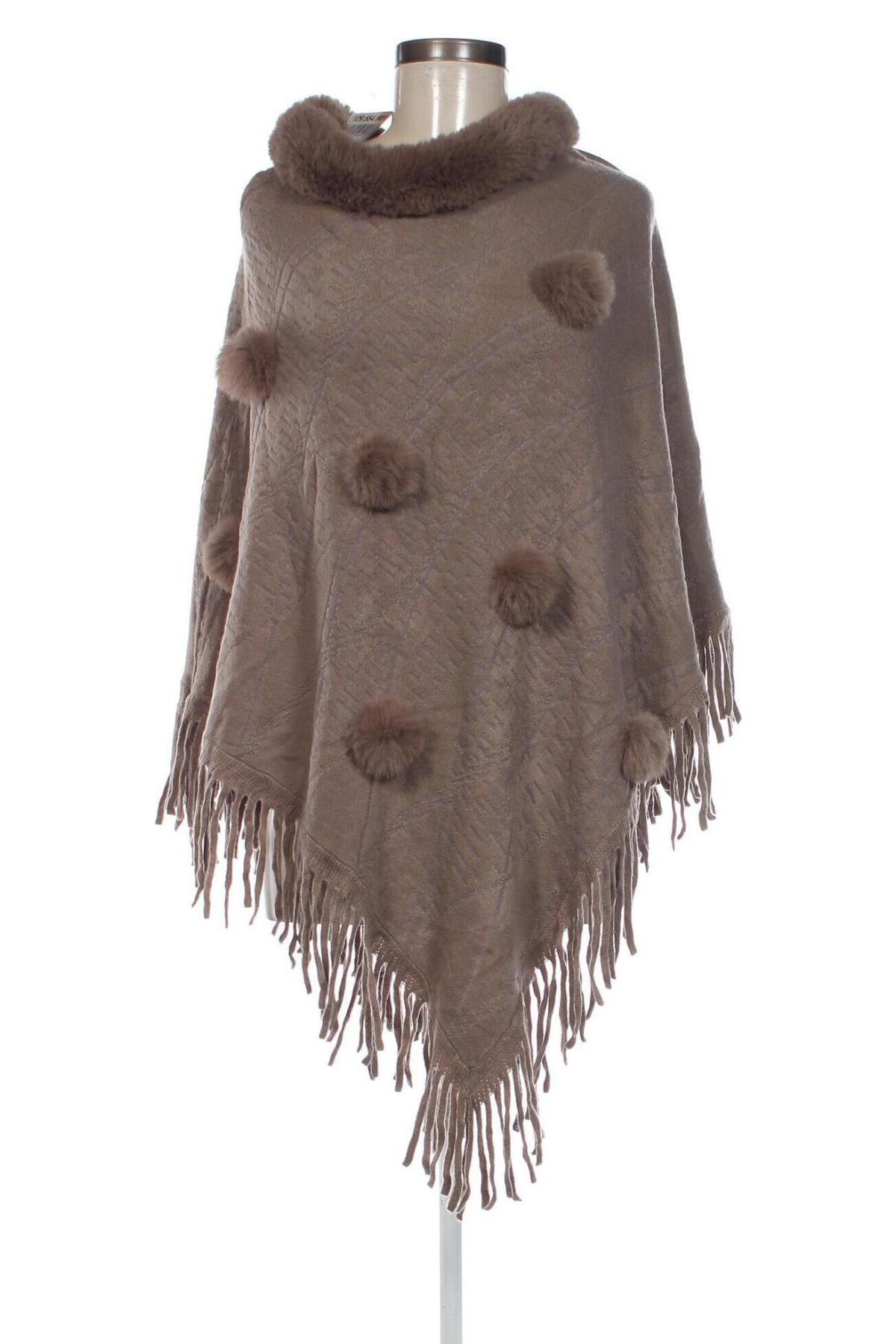 Poncho, Größe M, Farbe Braun, Preis € 20,49