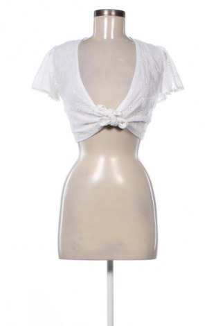 Дамска блуза Bershka, Размер XS, Цвят Бял, Цена 19,55 лв.