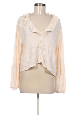 Bluză de femei Pull&Bear, Mărime M, Culoare Ecru, Preț 34,99 Lei