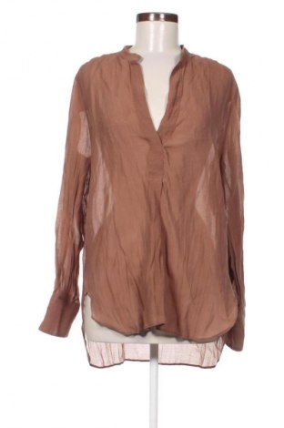 Дамска блуза Zara, Размер L, Цвят Кафяв, Цена 27,02 лв.