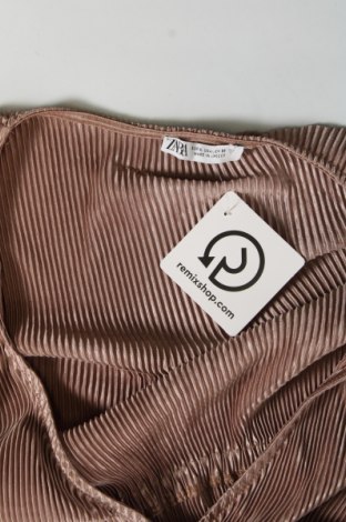 Дамска блуза Zara, Размер L, Цвят Бежов, Цена 17,99 лв.