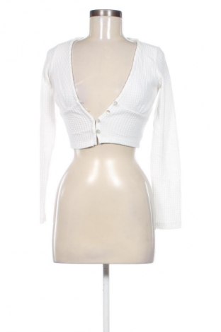 Дамска жилетка Bershka, Размер S, Цвят Бял, Цена 13,99 лв.