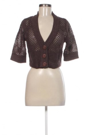 Damski kardigan Face Off, Rozmiar L, Kolor Brązowy, Cena 75,99 zł