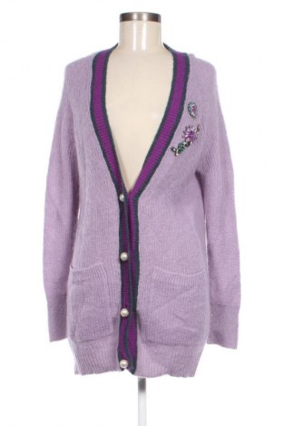 Damen Strickjacke Hallhuber, Größe S, Farbe Lila, Preis 20,99 €