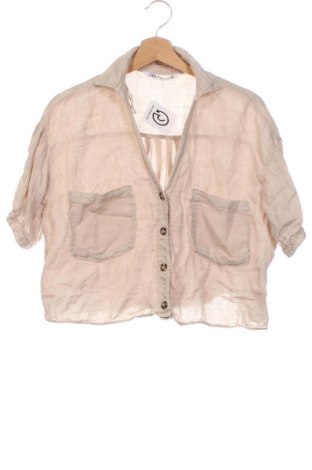 Γυναικείο πουκάμισο Zara, Μέγεθος XS, Χρώμα  Μπέζ, Τιμή 10,99 €
