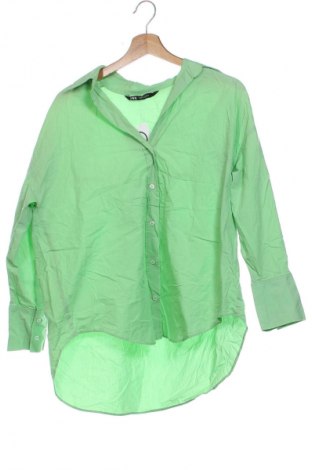 Дамска риза Zara, Размер XS, Цвят Зелен, Цена 18,99 лв.