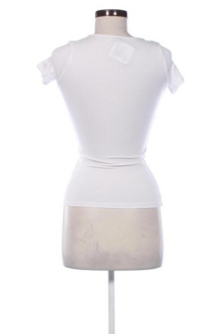 Damski T-shirt Bershka, Rozmiar XS, Kolor Biały, Cena 39,08 zł
