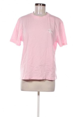 Γυναικείο t-shirt Calvin Klein Jeans, Μέγεθος L, Χρώμα Ρόζ , Τιμή 47,99 €