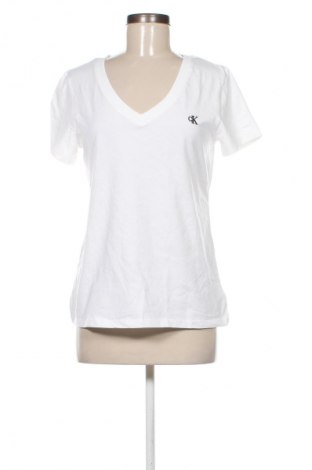 Γυναικείο t-shirt Calvin Klein Jeans, Μέγεθος L, Χρώμα Λευκό, Τιμή 47,99 €