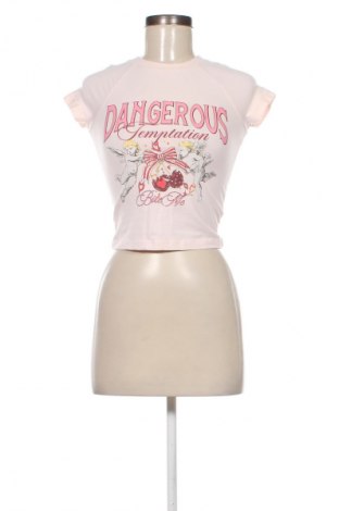 Tricou de femei Cropp, Mărime XS, Culoare Roz, Preț 47,37 Lei