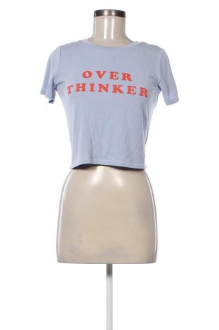 Дамска тениска Dua Lipa x Pepe Jeans, Размер M, Цвят Син, Цена 20,00 лв.