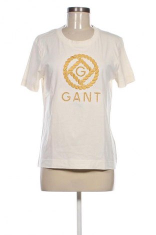 Damski T-shirt Gant, Rozmiar M, Kolor ecru, Cena 76,40 zł