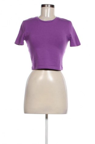 Damski T-shirt Zara, Rozmiar S, Kolor Fioletowy, Cena 27,59 zł