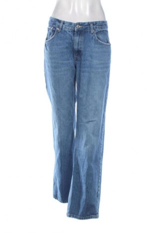 Blugi de femei Pull&Bear, Mărime L, Culoare Albastru, Preț 76,32 Lei