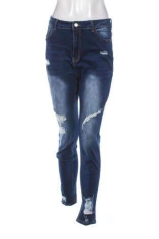 Damskie jeansy SHEIN, Rozmiar XL, Kolor Niebieski, Cena 66,39 zł