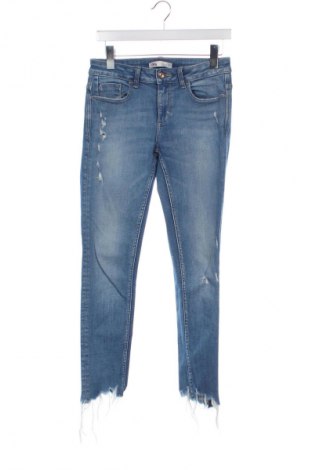 Blugi de femei Zara, Mărime M, Culoare Albastru, Preț 53,42 Lei