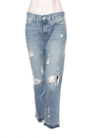 Damskie jeansy Zara, Rozmiar L, Kolor Niebieski, Cena 40,99 zł