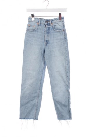 Damskie jeansy Zara, Rozmiar XXS, Kolor Niebieski, Cena 62,07 zł