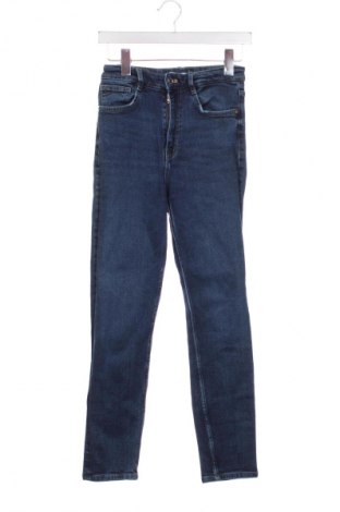 Blugi de femei Zara, Mărime XS, Culoare Albastru, Preț 71,05 Lei