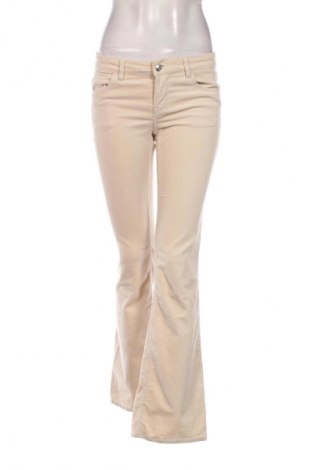 Pantaloni de velvet de femei H&M Divided, Mărime S, Culoare Bej, Preț 76,32 Lei