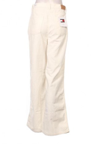 Pantaloni de velvet de femei Tommy Jeans, Mărime L, Culoare Ecru, Preț 446,99 Lei