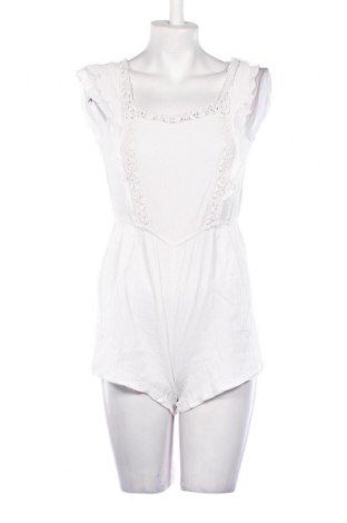 Дамски къс гащеризон Fb Sister, Размер S, Цвят Бял, Цена 19,99 лв.