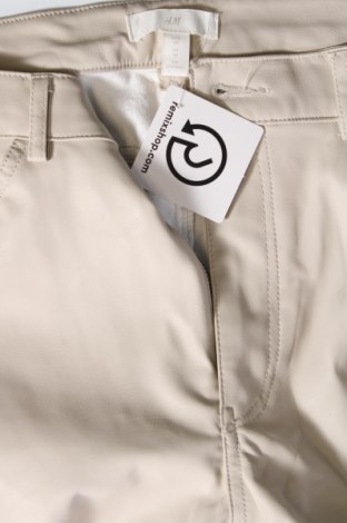 Pantaloni de piele pentru damă H&M, Mărime XL, Culoare Bej, Preț 281,58 Lei