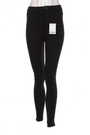 Дамски панталон Pieces, Размер S, Цвят Черен, Цена 62,99 лв.