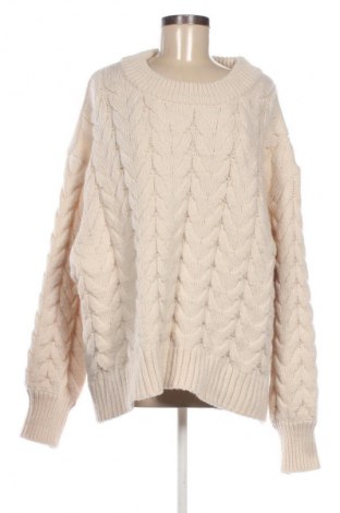 Γυναικείο πουλόβερ H&M, Μέγεθος 3XL, Χρώμα Λευκό, Τιμή 27,70 €