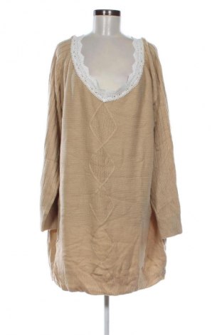 Dámsky pulóver SHEIN, Veľkosť 4XL, Farba Béžová, Cena  12,95 €