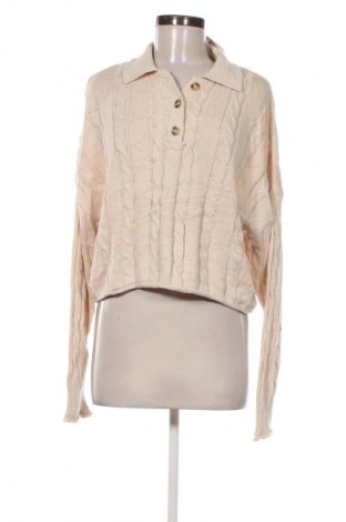 Γυναικείο πουλόβερ Stradivarius, Μέγεθος M, Χρώμα  Μπέζ, Τιμή 8,99 €