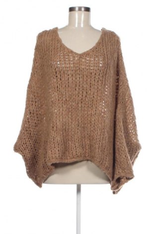 Dámský svetr V Milano, Velikost XL, Barva Hnědá, Cena  289,00 Kč