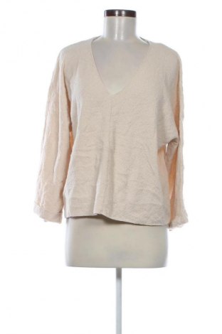 Дамски пуловер Zara, Размер M, Цвят Бежов, Цена 16,99 лв.