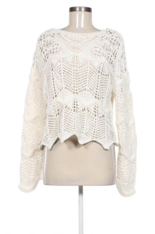 Γυναικείο πουλόβερ Zara, Μέγεθος L, Χρώμα Λευκό, Τιμή 14,00 €