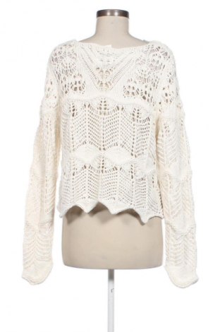 Γυναικείο πουλόβερ Zara, Μέγεθος L, Χρώμα Λευκό, Τιμή 14,00 €