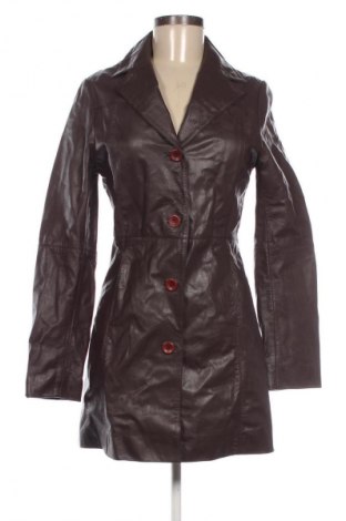 Дамско кожено палто JP Collection, Размер S, Цвят Кафяв, Цена 117,99 лв.