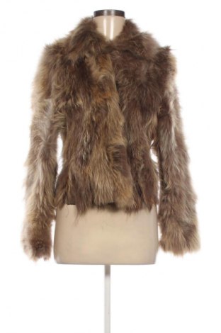 Palton din blană pentru damă Unbranded, Mărime L, Culoare Bej, Preț 1.072,50 Lei