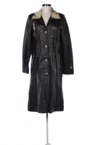 Damski skórzany płaszcz Unbranded, Rozmiar XL, Kolor Czarny, Cena 494,44 zł