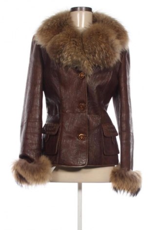 Damska kurtka skórzana Aura, Rozmiar M, Kolor Brązowy, Cena 406,99 zł