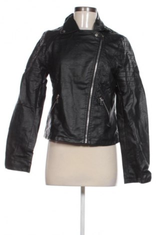 Γυναικείο δερμάτινο μπουφάν Boohoo, Μέγεθος L, Χρώμα Μαύρο, Τιμή 28,99 €