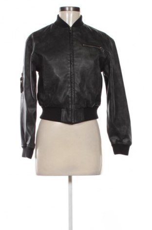 Γυναικείο δερμάτινο μπουφάν Fb Sister, Μέγεθος XS, Χρώμα Μαύρο, Τιμή 29,67 €