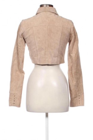 Дамско кожено яке Free Quent, Размер S, Цвят Бежов, Цена 130,00 лв.