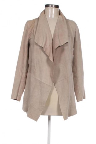 Дамско кожено яке Mango, Размер XS, Цвят Бежов, Цена 115,66 лв.