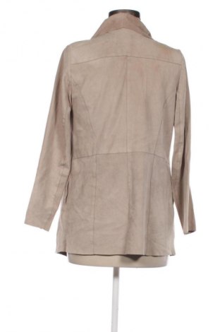 Дамско кожено яке Mango, Размер XS, Цвят Бежов, Цена 115,66 лв.