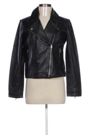 Γυναικείο δερμάτινο μπουφάν Pieces, Μέγεθος M, Χρώμα Μαύρο, Τιμή 127,99 €