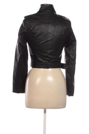 Дамско кожено яке Sinsay, Размер XS, Цвят Черен, Цена 58,00 лв.