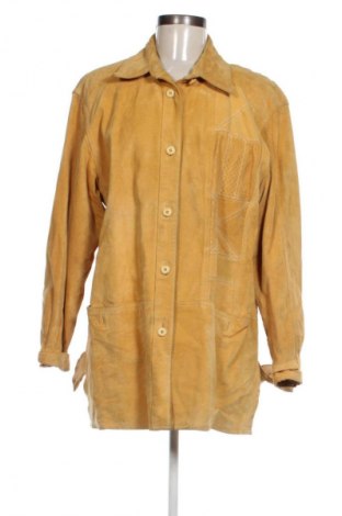 Γυναικείο δερμάτινο μπουφάν Unbranded, Μέγεθος M, Χρώμα Κίτρινο, Τιμή 50,00 €