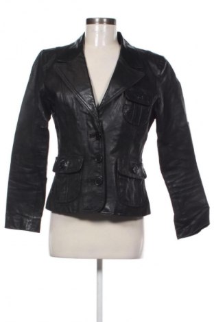Дамско кожено яке Unbranded, Размер M, Цвят Черен, Цена 63,99 лв.